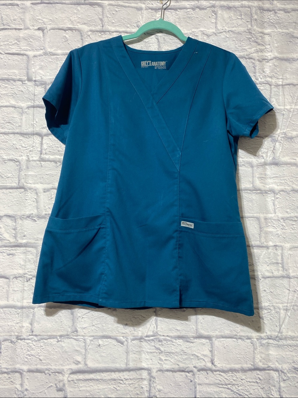 Grey's Anatomy Teal Blue V-Neck Medical Scrub set
